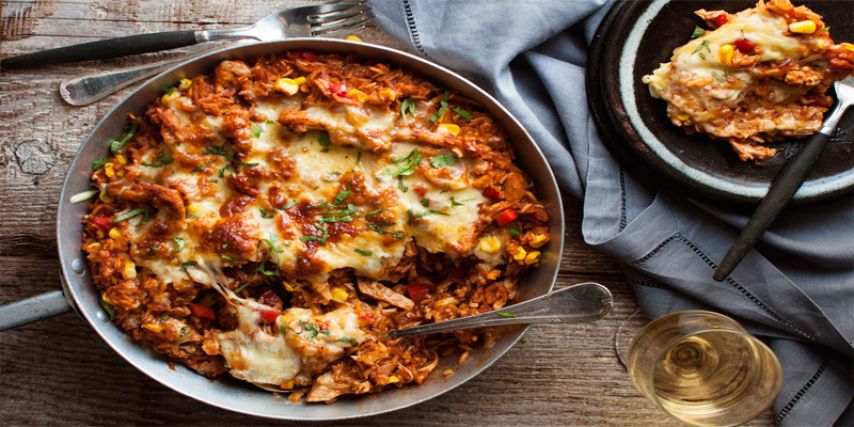 One Pot Mexican Chicken & Rice Casserole